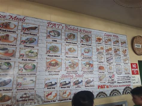 pat's palabok menu